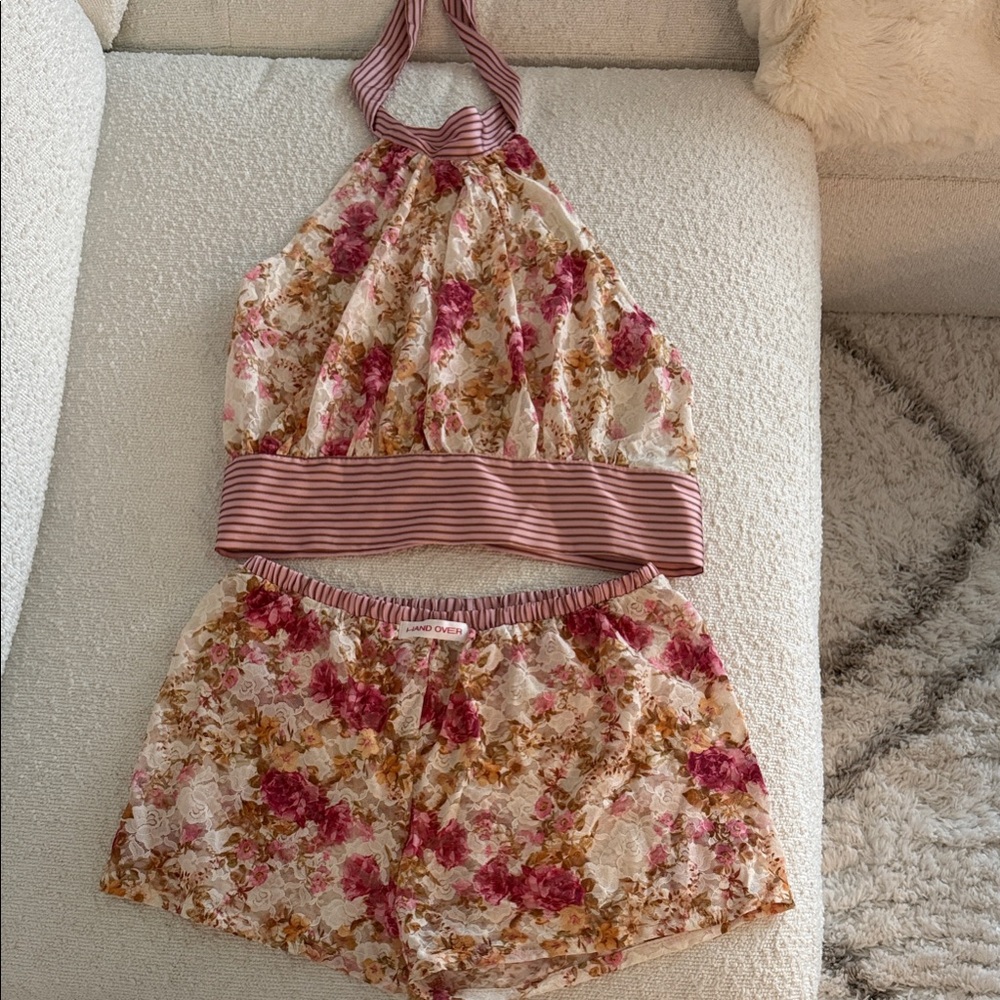 Hand over Rafa Halter Top and Boxer short Floral